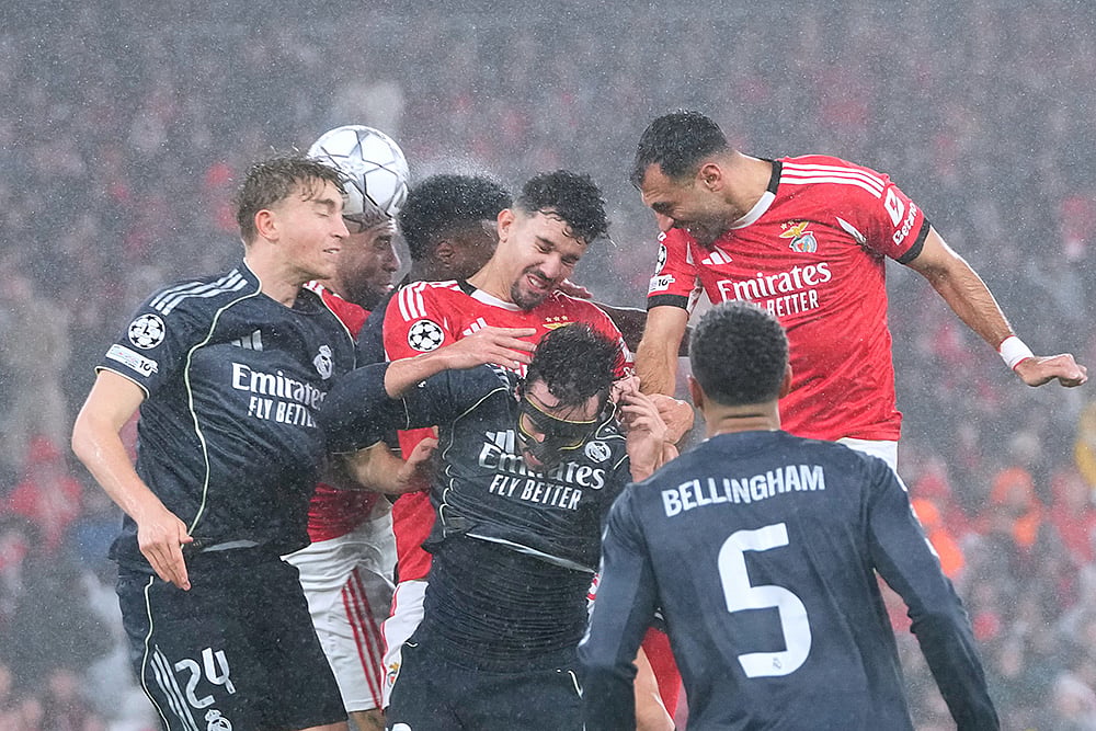 Benfica vs Real Madrid Champions League Soccer-Tomas Araujo