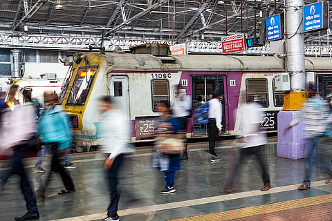 Commuters at the Chhatrapati Shivaji Maharaj Terminus (CSMT), ahead of the presentation of the Union Budget 2026-27 by Union Finance Minister Nirmala Sitharaman, in Mumbai.
