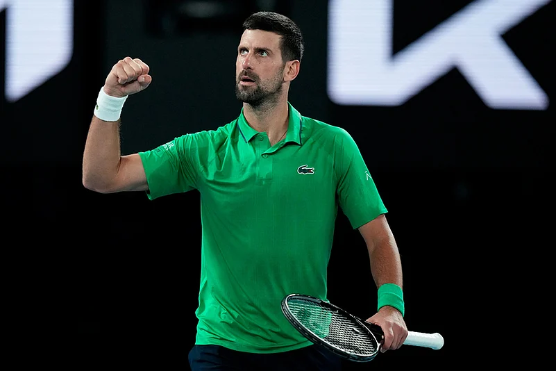 Novak Djokovic Vs Jannik Sinner Australian Open 2026 Semifinal-19
