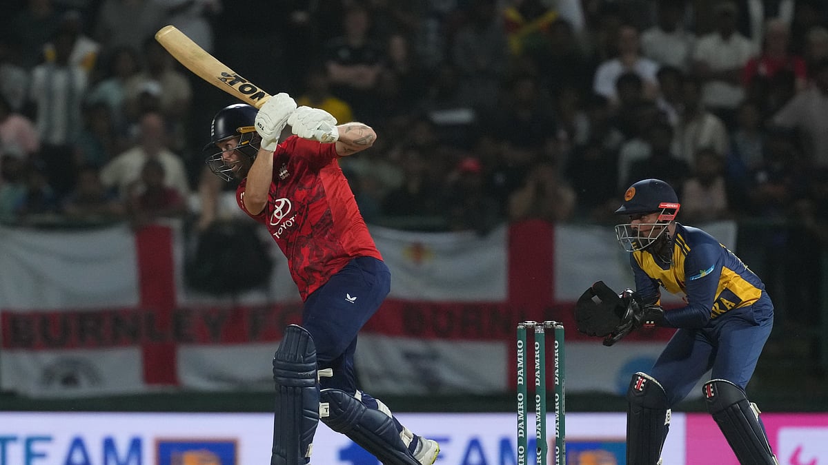 englandcricket/X : Phil Salt powers England to a 2-run win over Sri Lanka in a rain-curtailed match at Pallekele International Stadium on January 30, 2026.