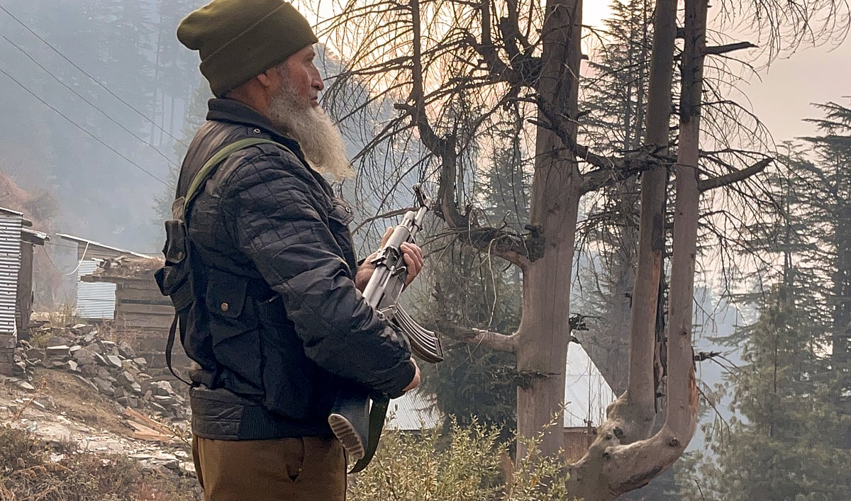 PTI : A security officer during a search operation to track down and neutralise terrorists, in Kishtwar district, Jammu and Kashmir, Tuesday, Jan. 20, 2026.