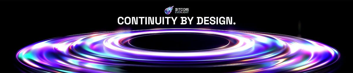 Abstract blue digital ring with text “Continuity by Design”.