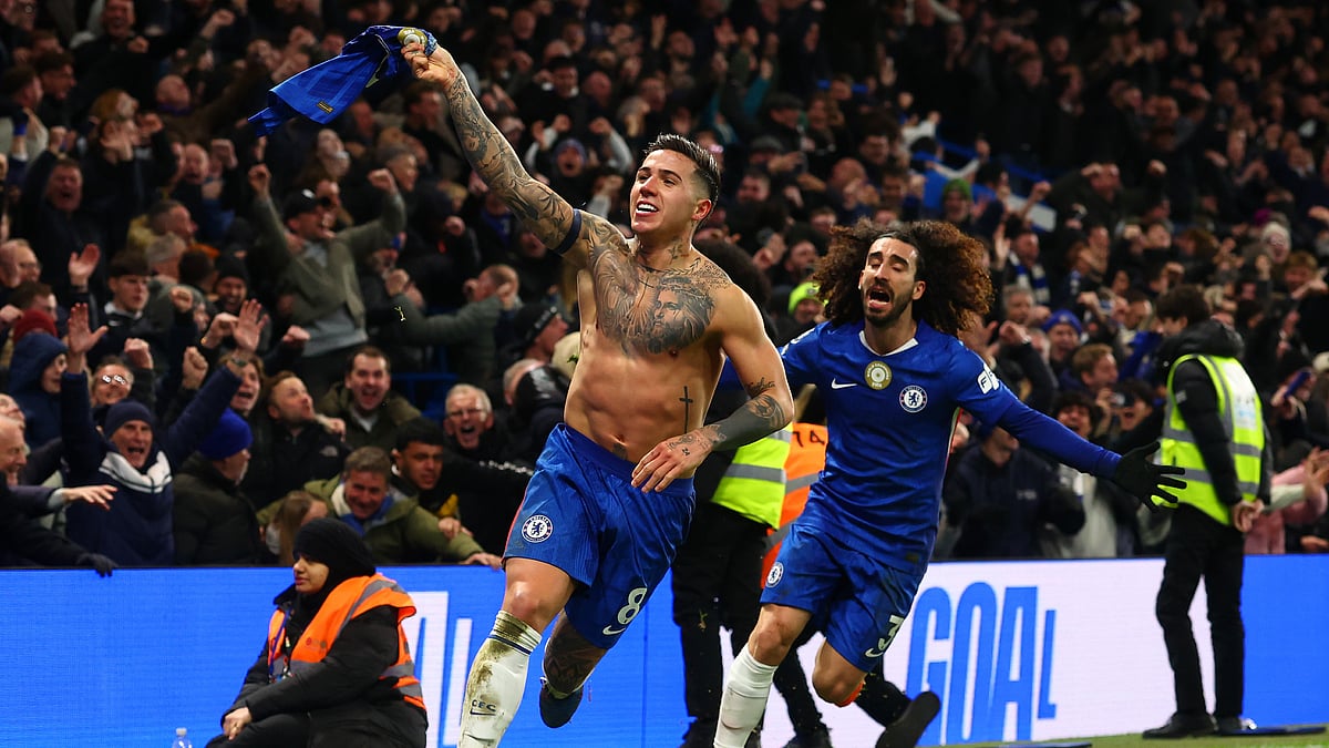 Enzo Fernandez celebrates