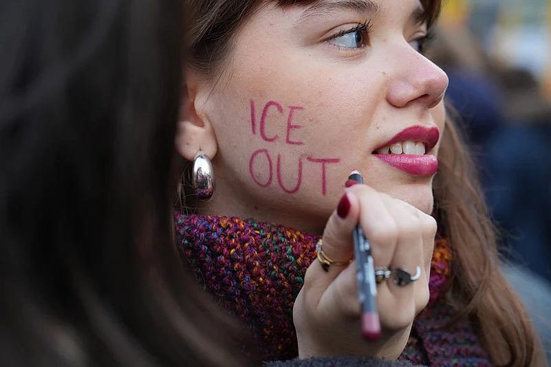 Winter Olympic Games Anti-ICE Protest