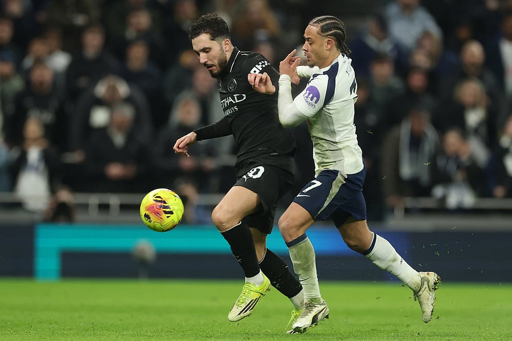 Tottenham Hotspur Vs Manchester City Premier League soccer match-Xavi Simons