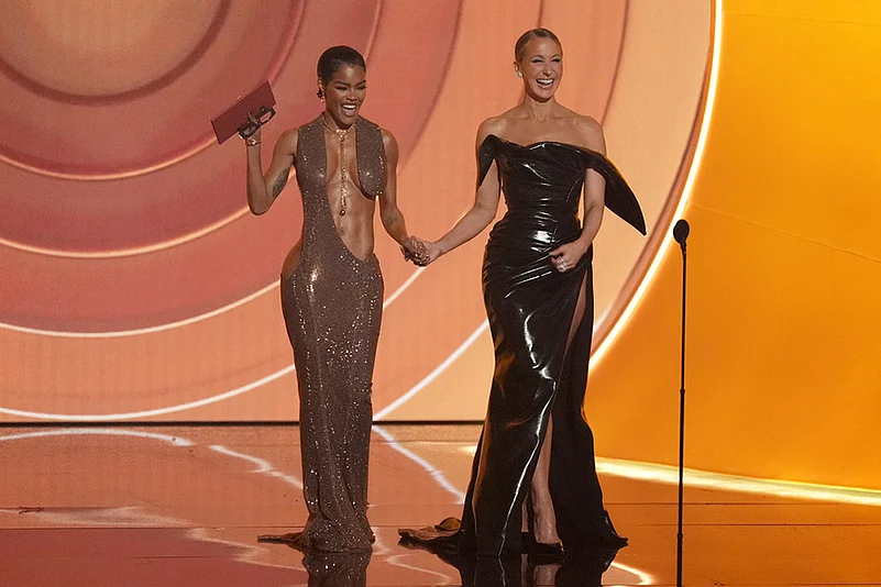68th Annual Grammy Awards-Teyana Taylor and Nikki Glaser