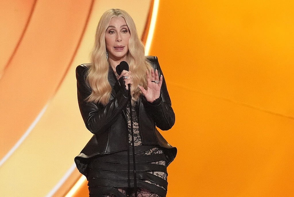 (AP Photo/Chris Pizzello) : Cher accepts the lifetime achievement award during the 68th annual Grammy Awards on Sunday, Feb. 1, 2026, in Los Angeles.