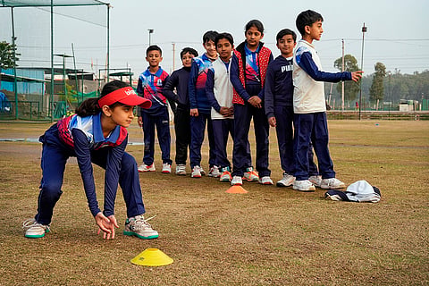 Eight-year-old Sanyuri, who trains at the same academy and wants to bowl like Kashvee. 
