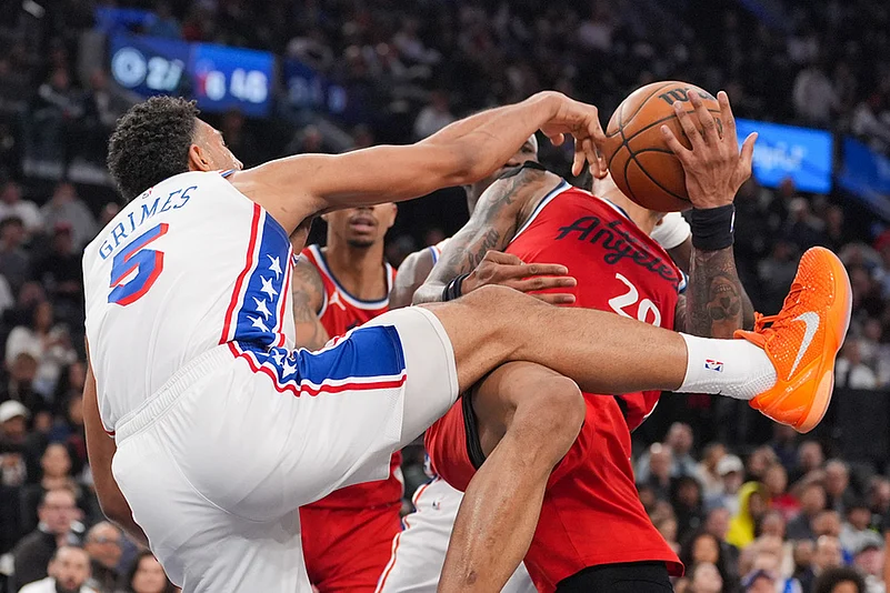 76ers vs Clippers NBA basketball game pics-Quentin Grimes