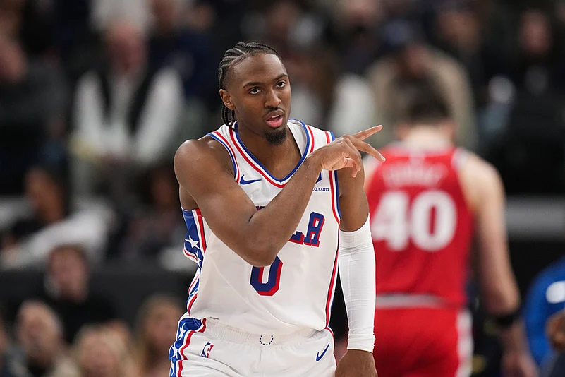 76ers vs Clippers NBA basketball game pics-Tyrese Maxey