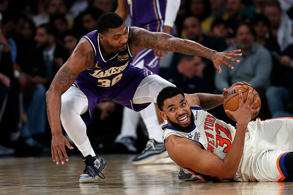 Lakers vs Knicks Basketball photos-Marcus Smart