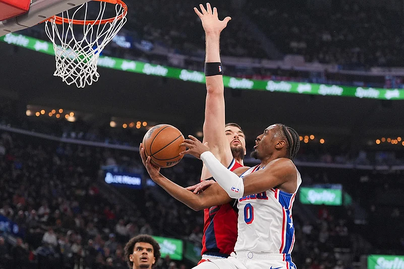 76ers vs Clippers NBA basketball game pics-Tyrese Maxey
