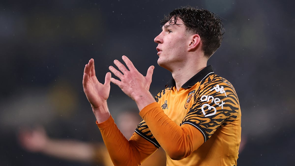 Lewis Koumas of Hull City reacts during the draw with Watford - null