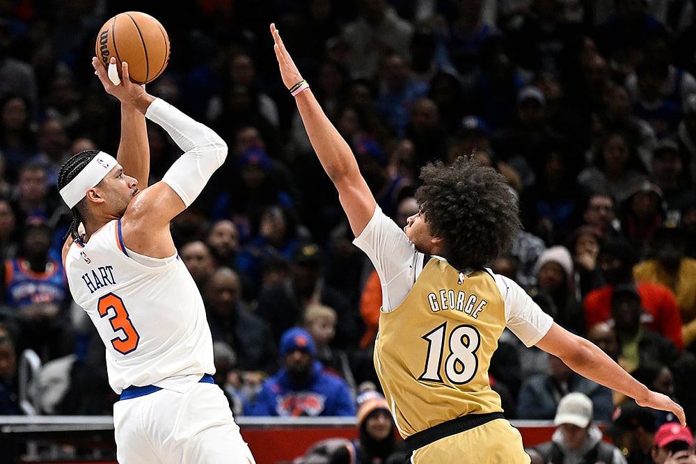 Washington Wizards vs New York Knicks NBA basketball game-Josh Hart