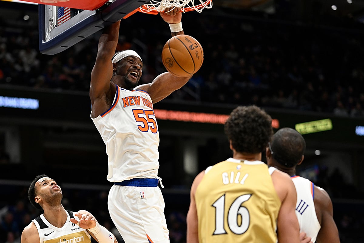 Washington Wizards vs New York Knicks NBA basketball game-Ariel Hukporti