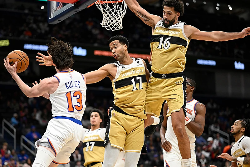 Washington Wizards vs New York Knicks NBA basketball game-Tyler Kolek