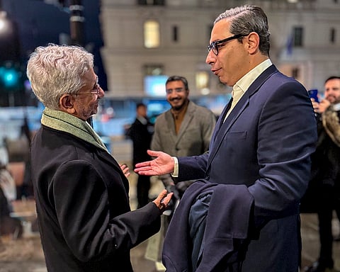 External Affairs Minister S. Jaishankar with Cyprus Minister of Foreign Affairs Constantinos Kombos during a meeting, in Washington, USA. 