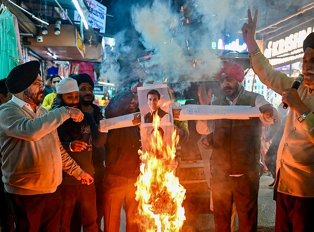 Protest over Rahul Gandhis traitor remark