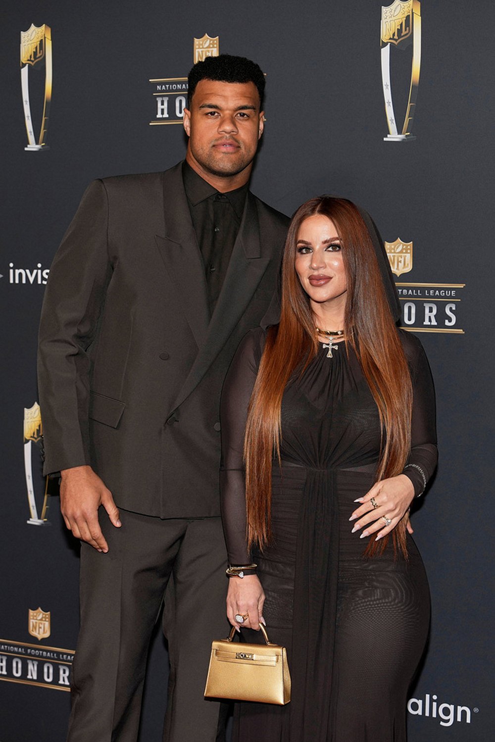 2026 NFL Football Honors award show-Arik Armstead and wife Mindy