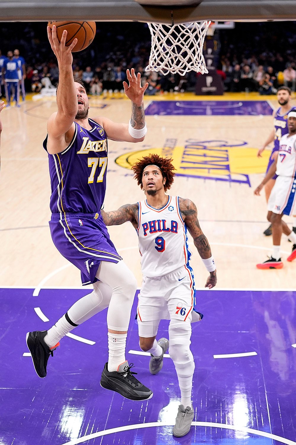 LA Lakers vs Philadelphia 76ers NBA basketball game-Luka Doncic