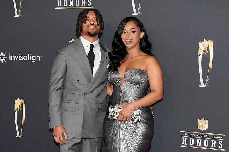 2026 NFL Football Honors award show-A.J. Terrell Jr and Haley Amoree