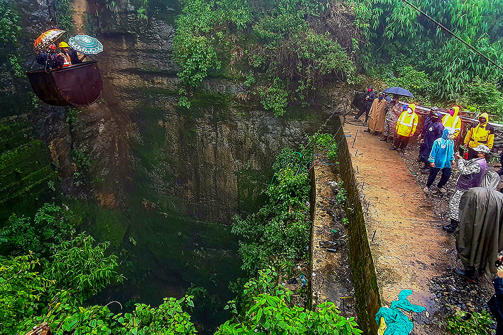 | Photo: PTI file photo : At least 18 miners were killed in a blast, and several others feared trapped in an illegal coal mining site in Meghalaya's East Jaintia Hills district. 