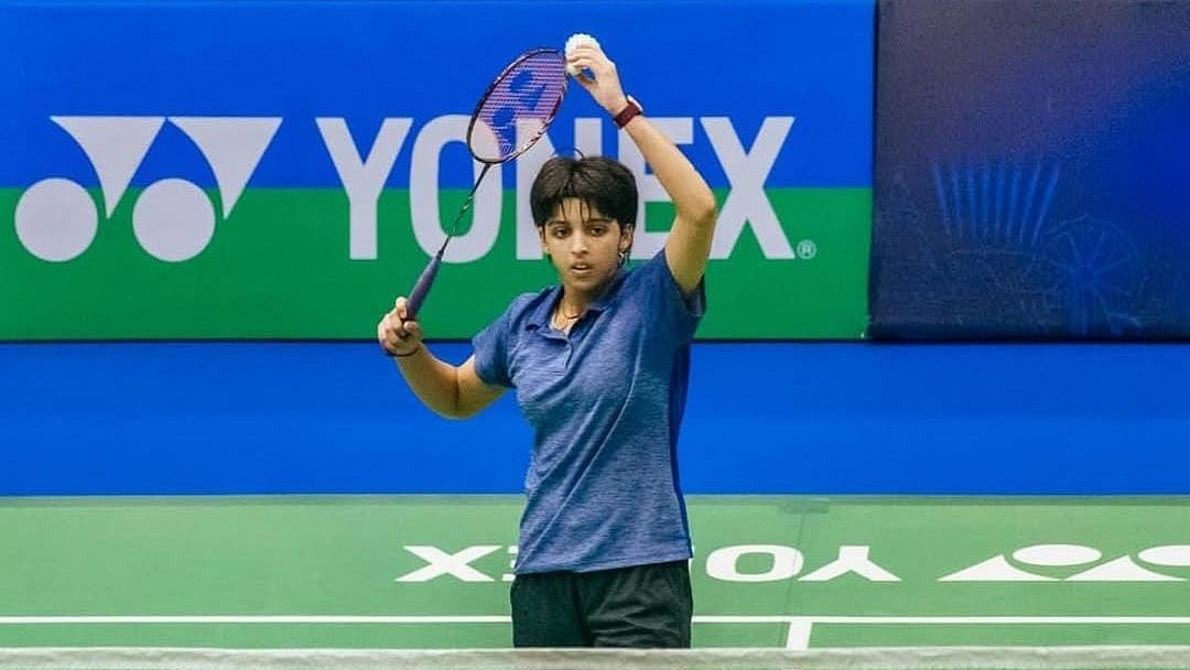 X : Tanvi Sharma in action at the Badminton Asia Team C'ships 2026.
