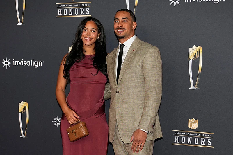 2026 NFL Football Honors award show-Jordan Love and wife, Ronika Stone