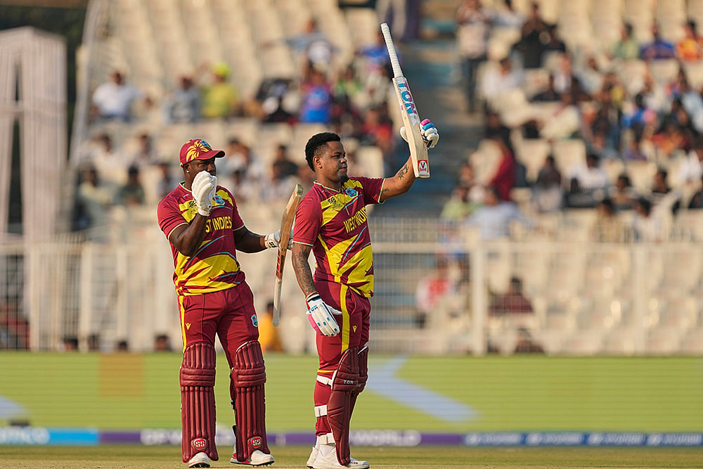 Scotland vs West Indies T20 World Cup cricket photos-Shimron Hetmyer