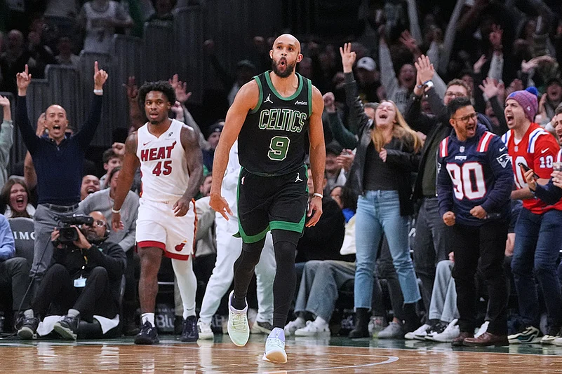 Boston Celtics vs Miami Heat NBA basketball game-Derrick White