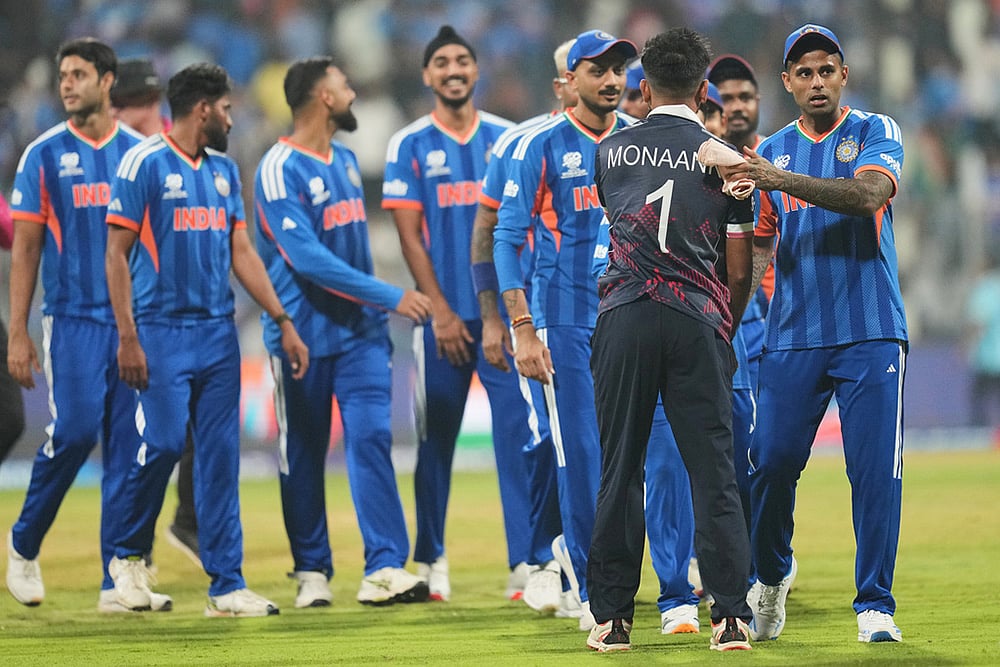 India vs USA  T20 World Cup cricket photos-Monank Patel 