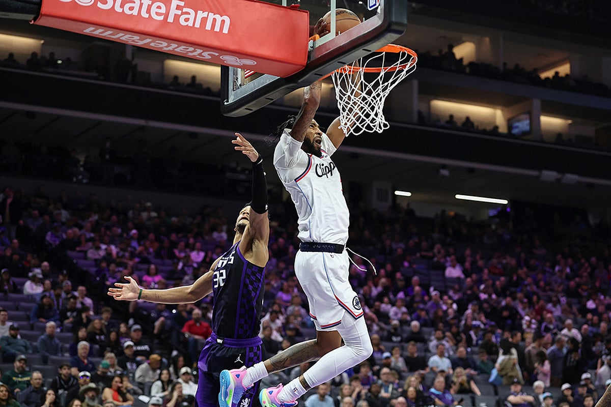 Sacramento Kings vs Los Angeles Clippers NBA basketball game-Derrick Jones Jr