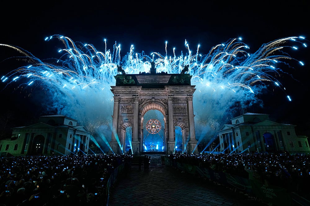 Milan Cortina Olympics Opening Ceremony photos-skier Deborah Compagnoni