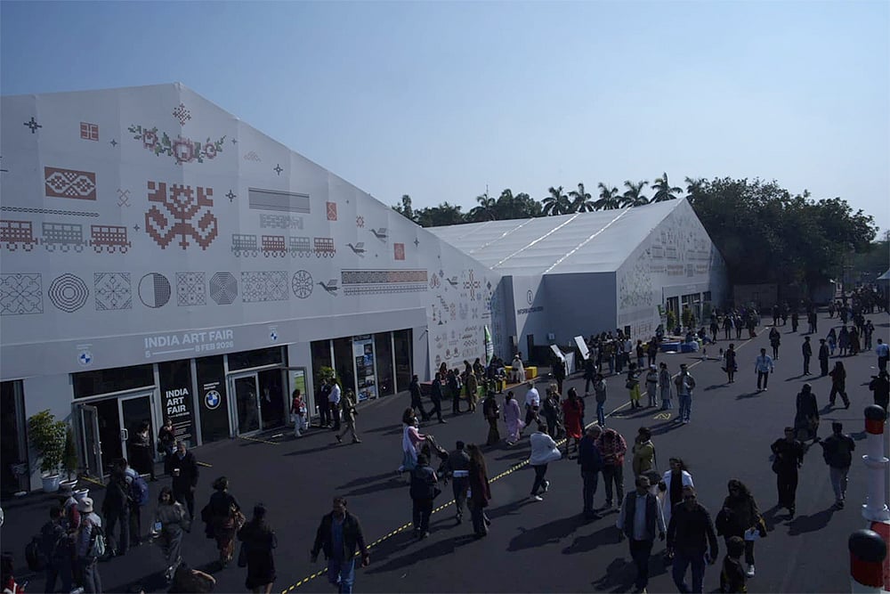 India Art Fair 2026 photo-Art enthusiasts visit at the India Art Fair