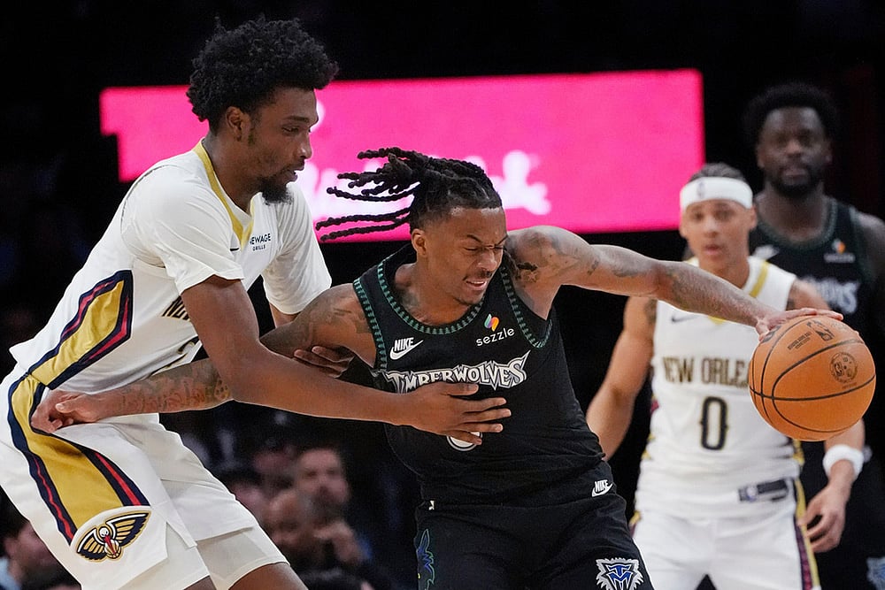 Minnesota Timberwolves vs New Orleans Pelicans NBA basketball game-Herb Jones
