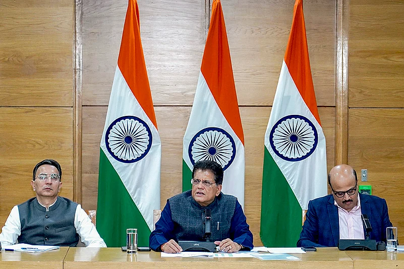Piyush Goyal addresses media