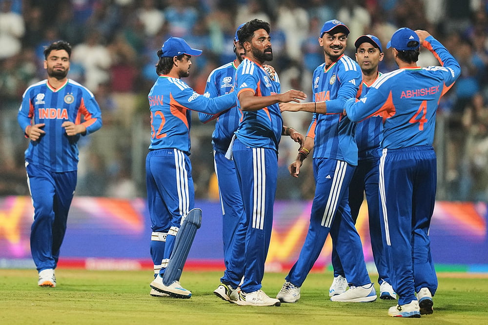 India vs USA  T20 World Cup cricket photos-Mohammed Siraj