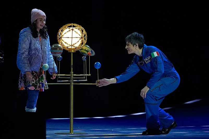 Milan Cortina Olympics Opening Ceremony photos-Astronaut Samantha Cristoforetti