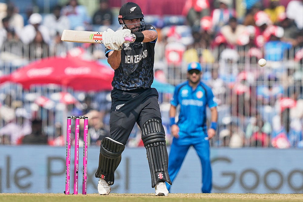 New Zealand vs Afghanistan T20 WCup Cricket Daryl Mitchell