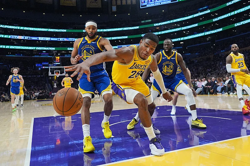 NBA Basketball Game: Los Angeles Lakers vs Golden State Warriors