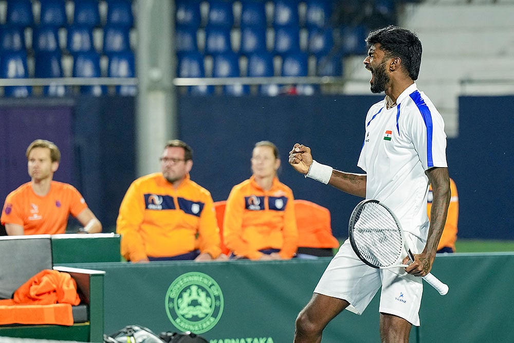 Davis Cup 2026: Dhakshineswar Suresh vs Jesper De Jong