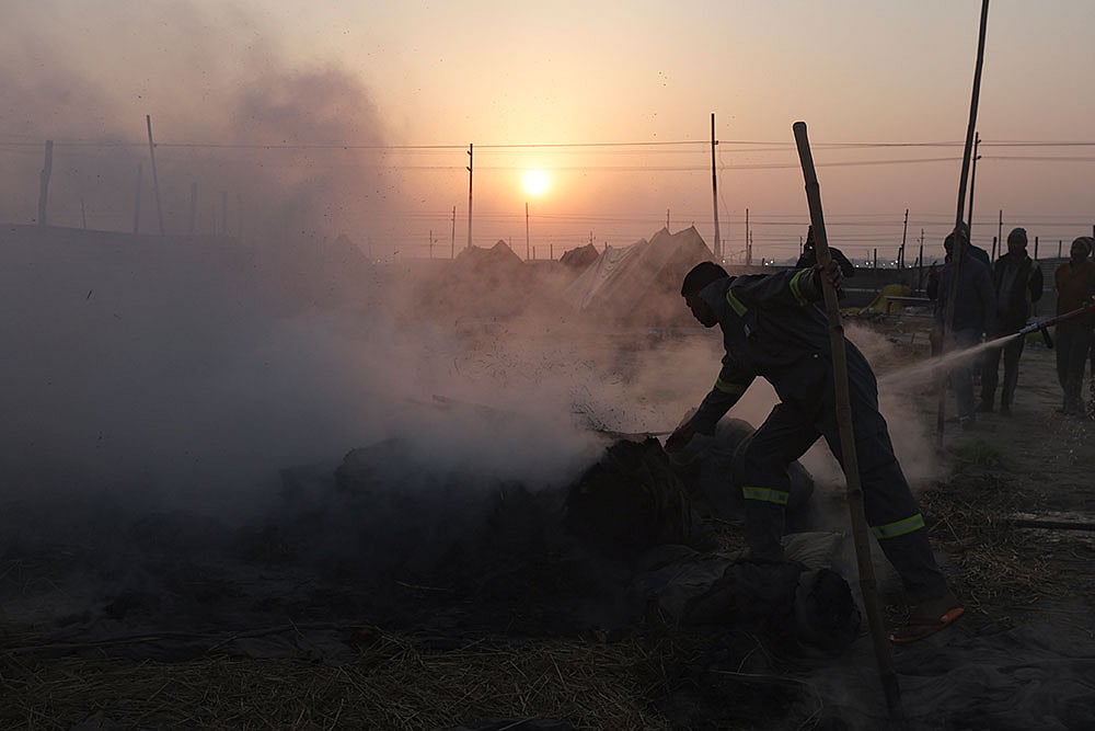 Magh Mela fire