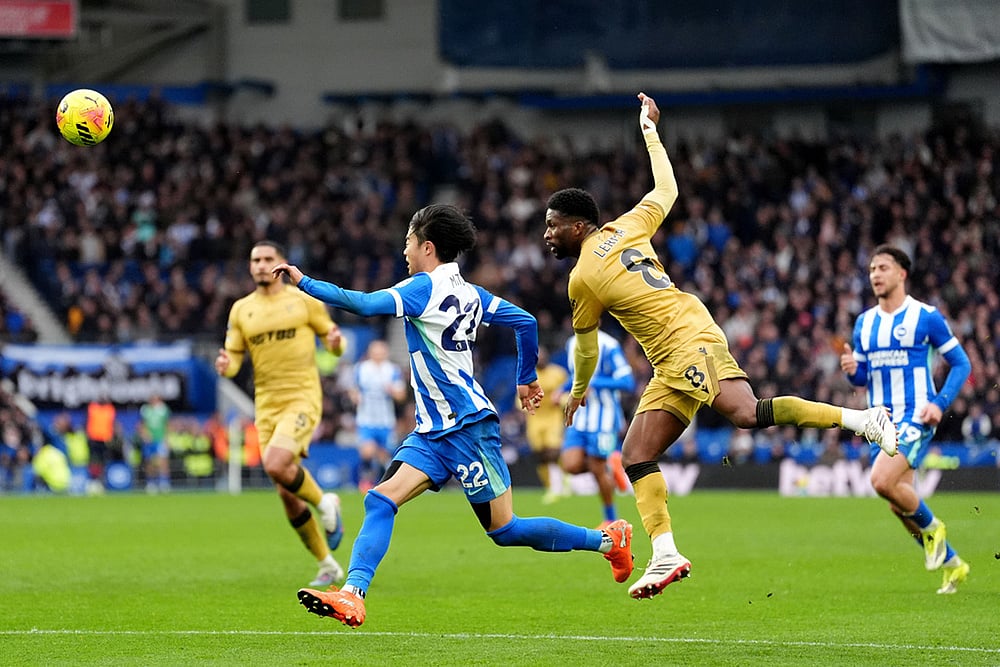 Brighton vs Crystal Palace Premier league soccer match-Kaoru Mitoma