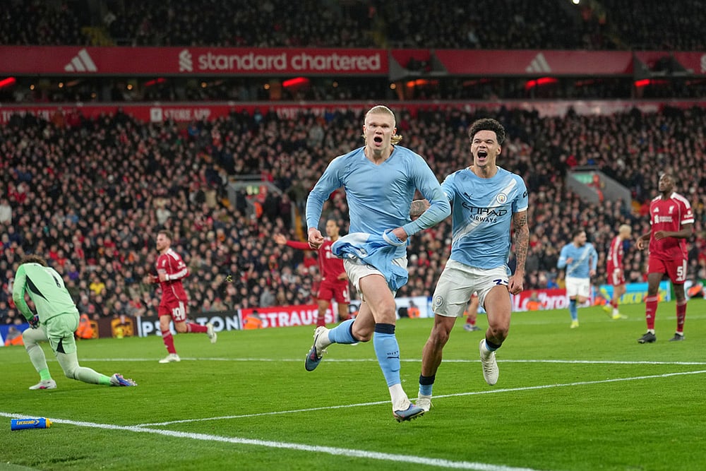 liverpool vs manchester city premier league soccer-Erling Haaland