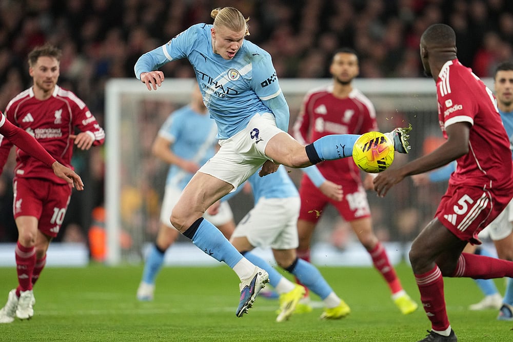 liverpool vs manchester city premier league soccer-Erling Haaland