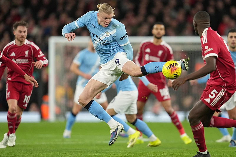 liverpool vs manchester city premier league soccer-Erling Haaland