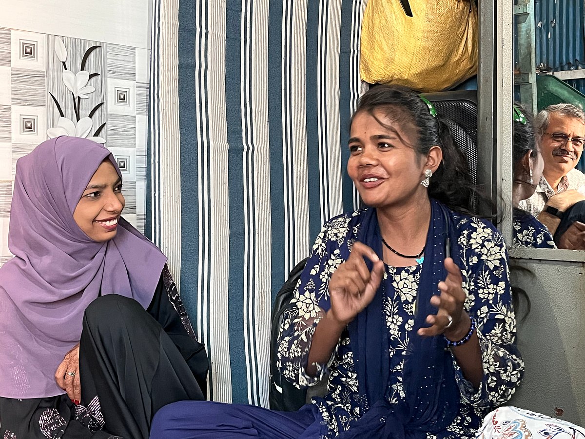 Priyanka Tupe : Young women leaders Kesar Shah and Matia sharing their life experiences and leadership journey during an event 'Dastan E- Jindagi' organised by CORO India