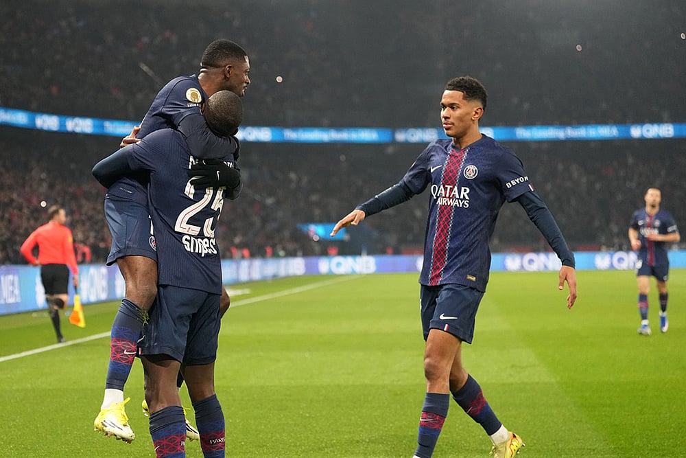 PSG vs Marseille France League One Soccer match-Ousmane Dembele