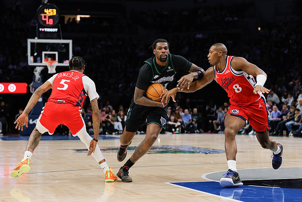 Clippers vs Timberwolves NBA Basketball game-Naz Reid