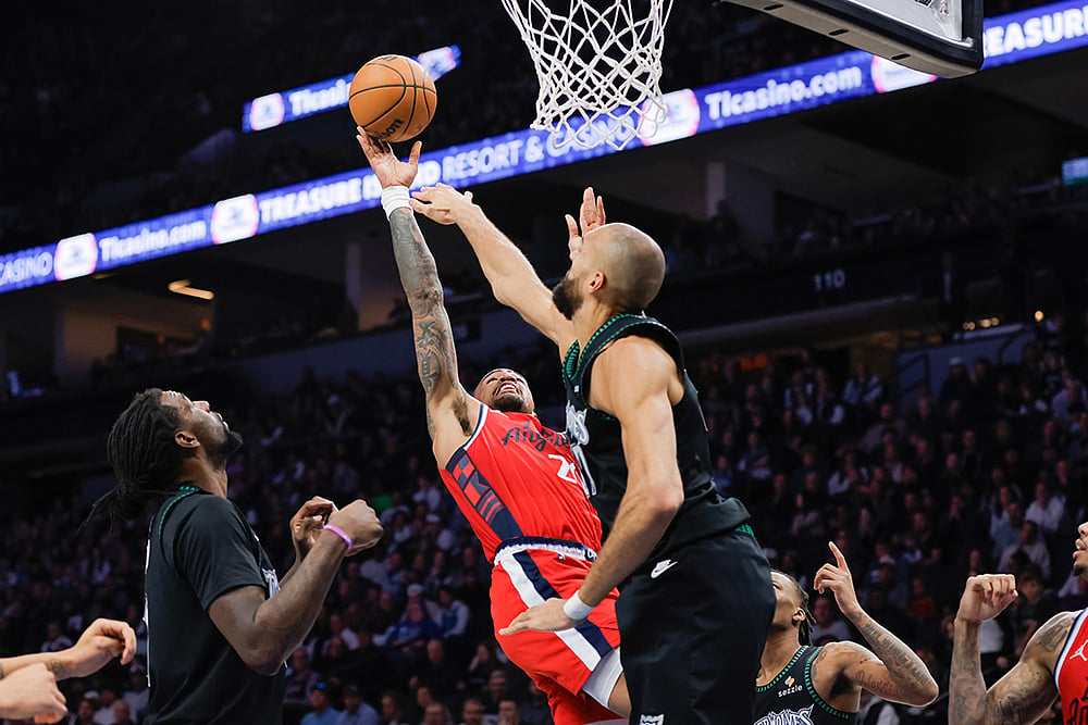 Clippers vs Timberwolves NBA Basketball game-John Collins